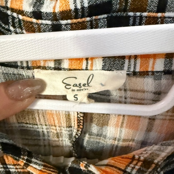 EASEL L/S PLAID TOP - Picture 3 of 7